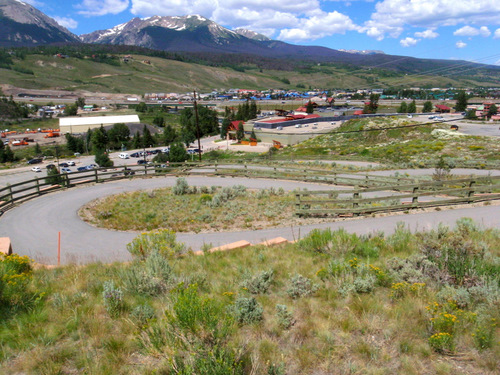 Back view of some of the switchbacks.